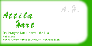 attila hart business card